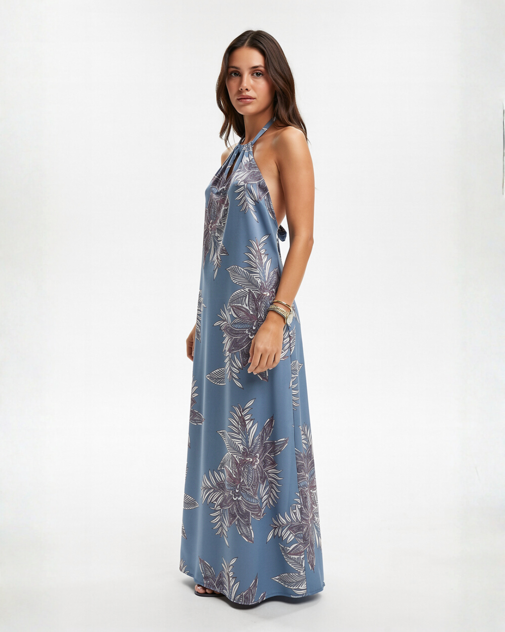 Vestido Halter Azul