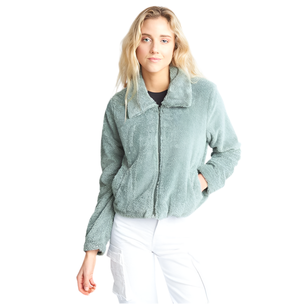 Chaqueta de Invierno Verde Peluda | MQM