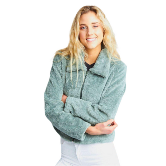 Chaqueta de Invierno Verde Peluda | MQM