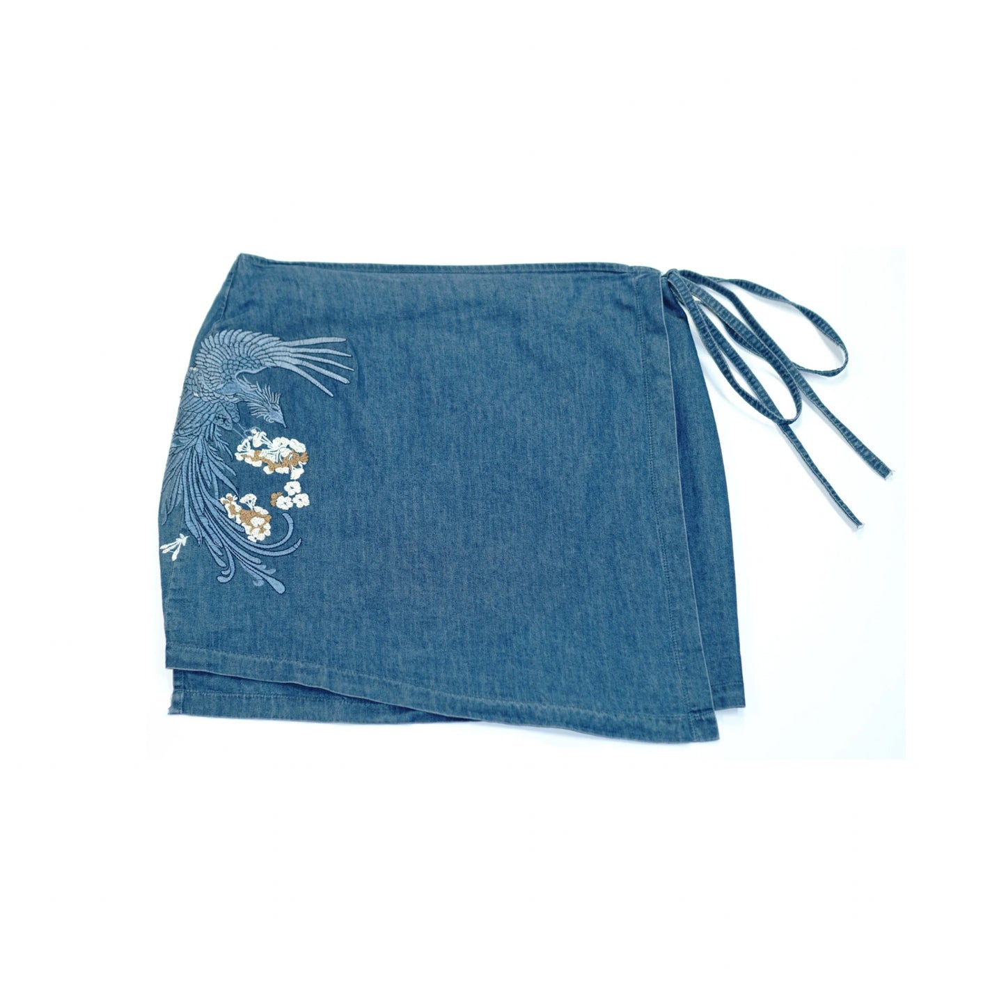 Mini Falda Jeans Bordado Pájaro | Bird - MQM