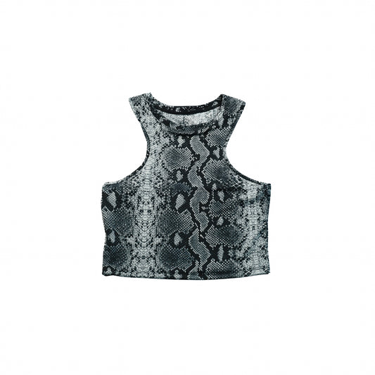 Crop Top Deportivo Ajustado con Cuello Redondo | Serpiente - MQM