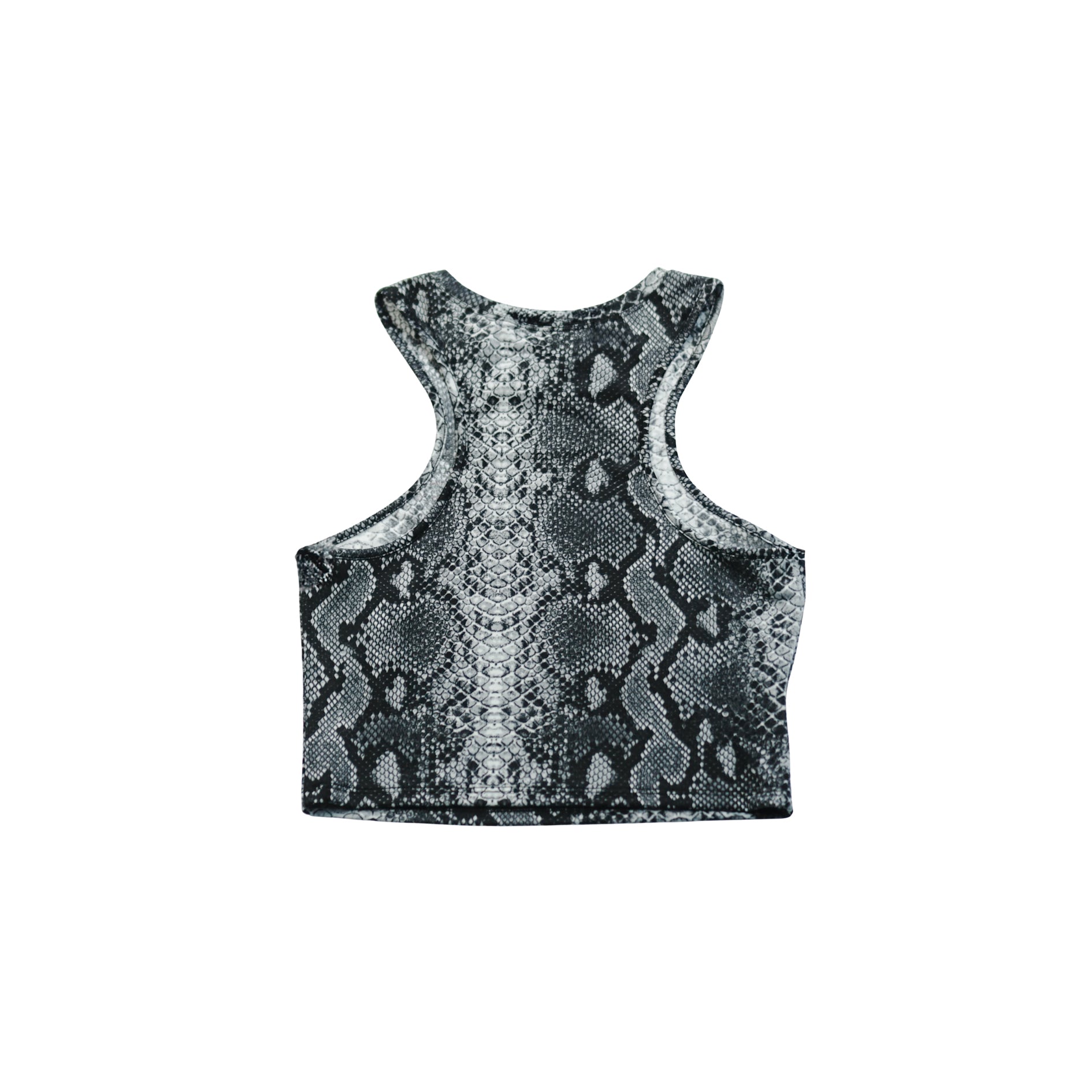 Crop Top Deportivo Ajustado con Cuello Redondo | Serpiente - MQM