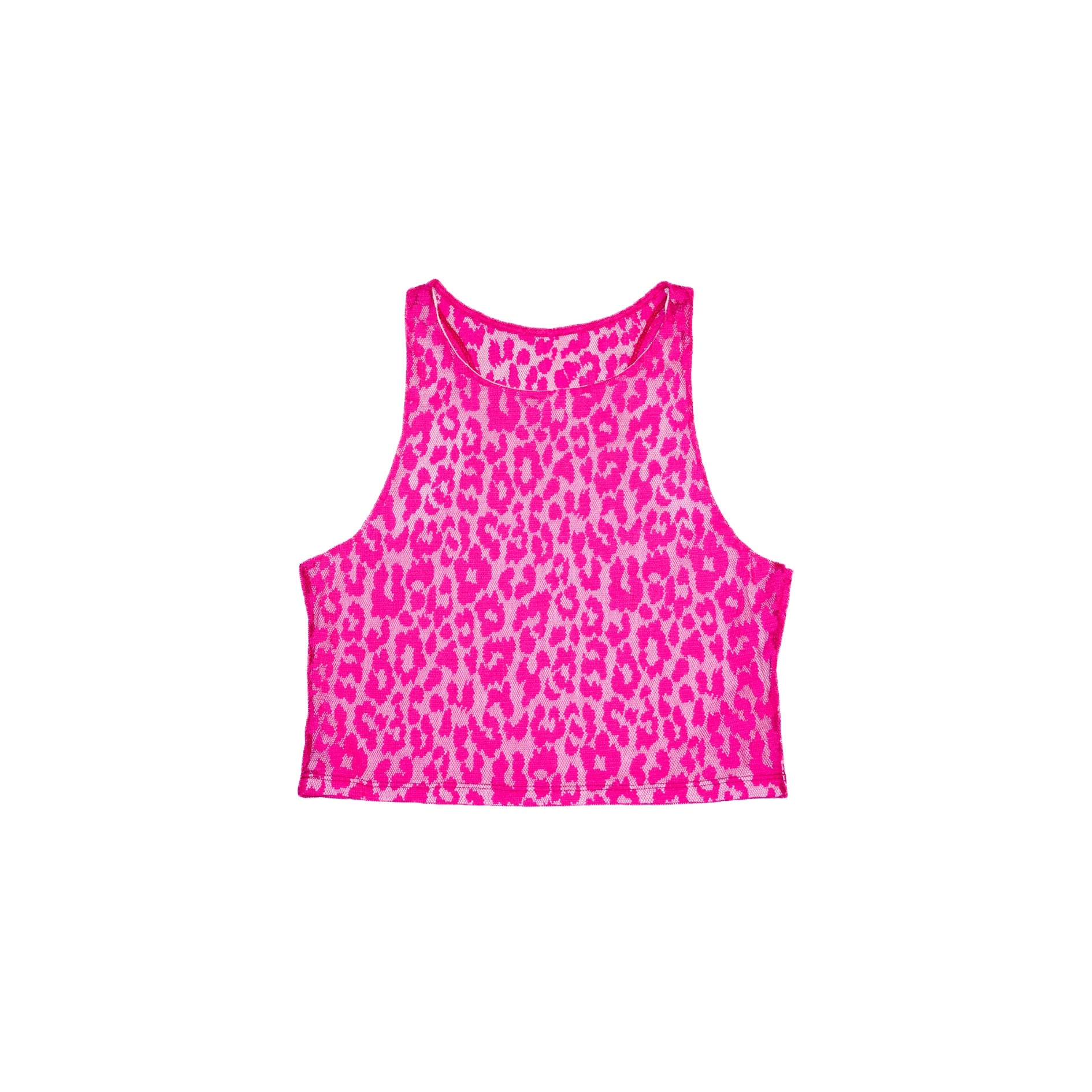 Crop Top Fucsia Animal Print Leopardo de Malla | MQM