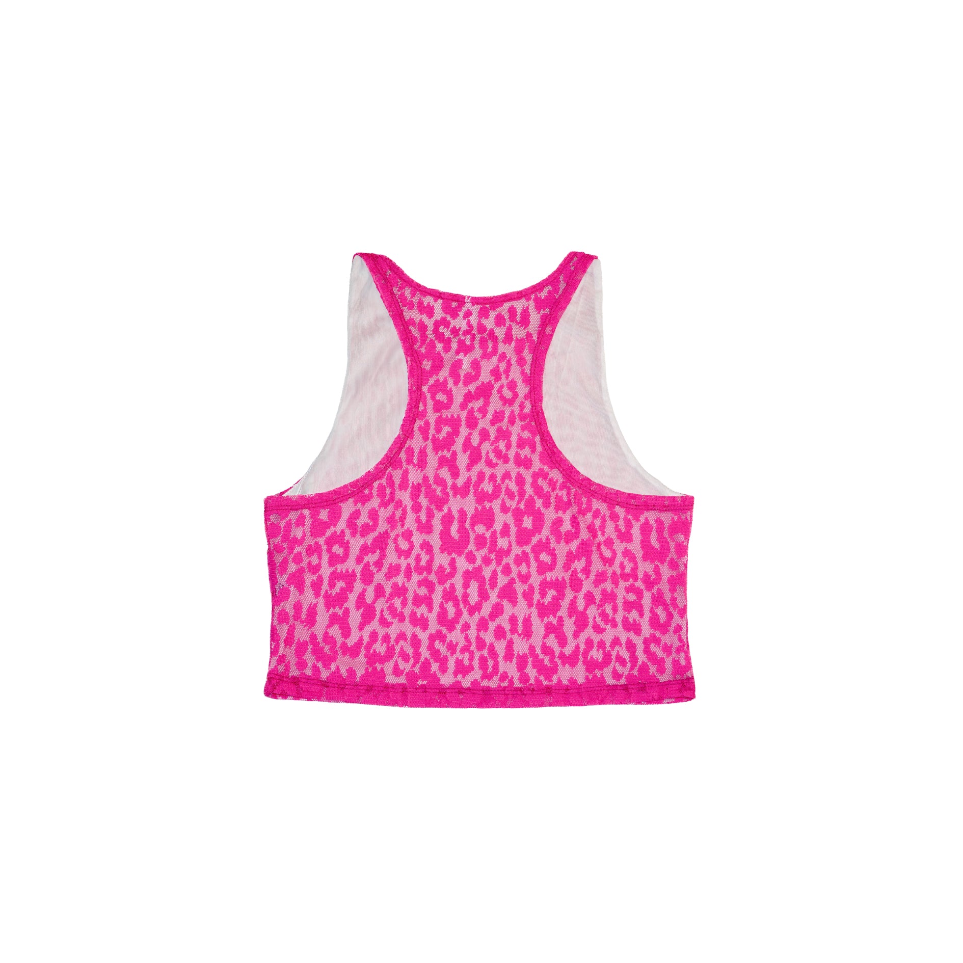 Crop Top Fucsia Animal Print Leopardo de Malla | MQM