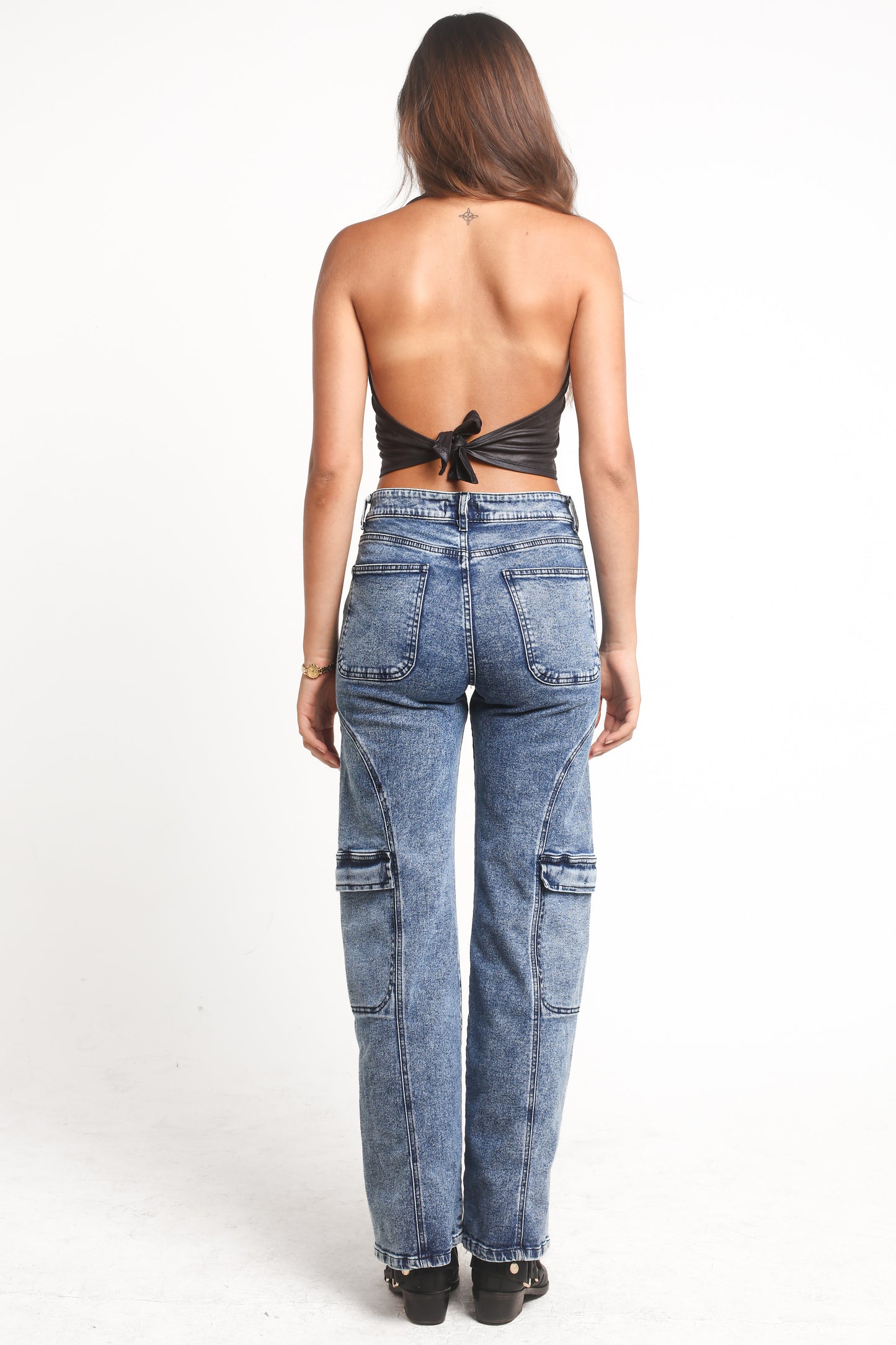 Jeans Carpinteros Azul Wide Leg | Influencers - MQM