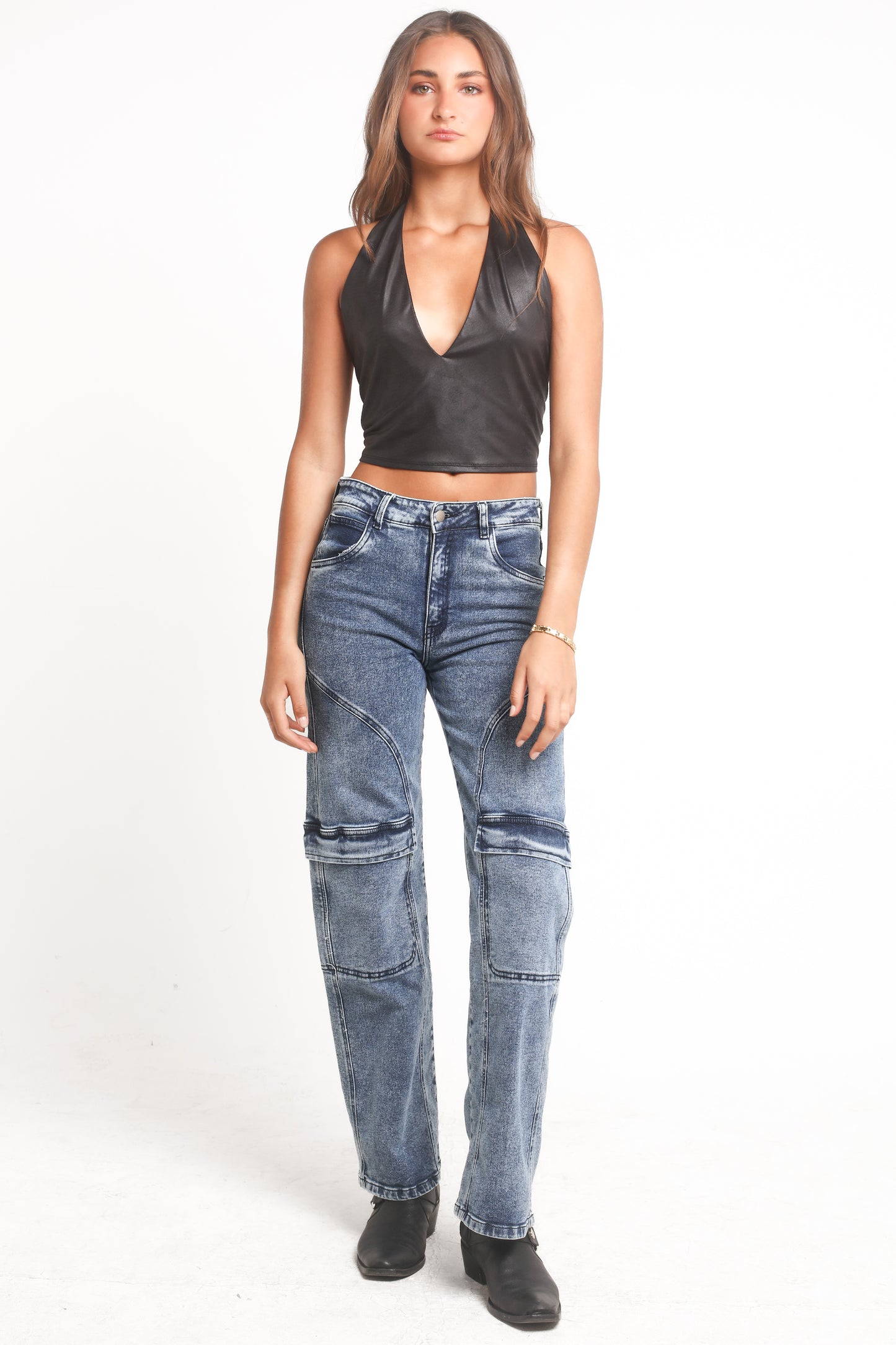 Jeans Carpinteros Azul Wide Leg | Influencers - MQM