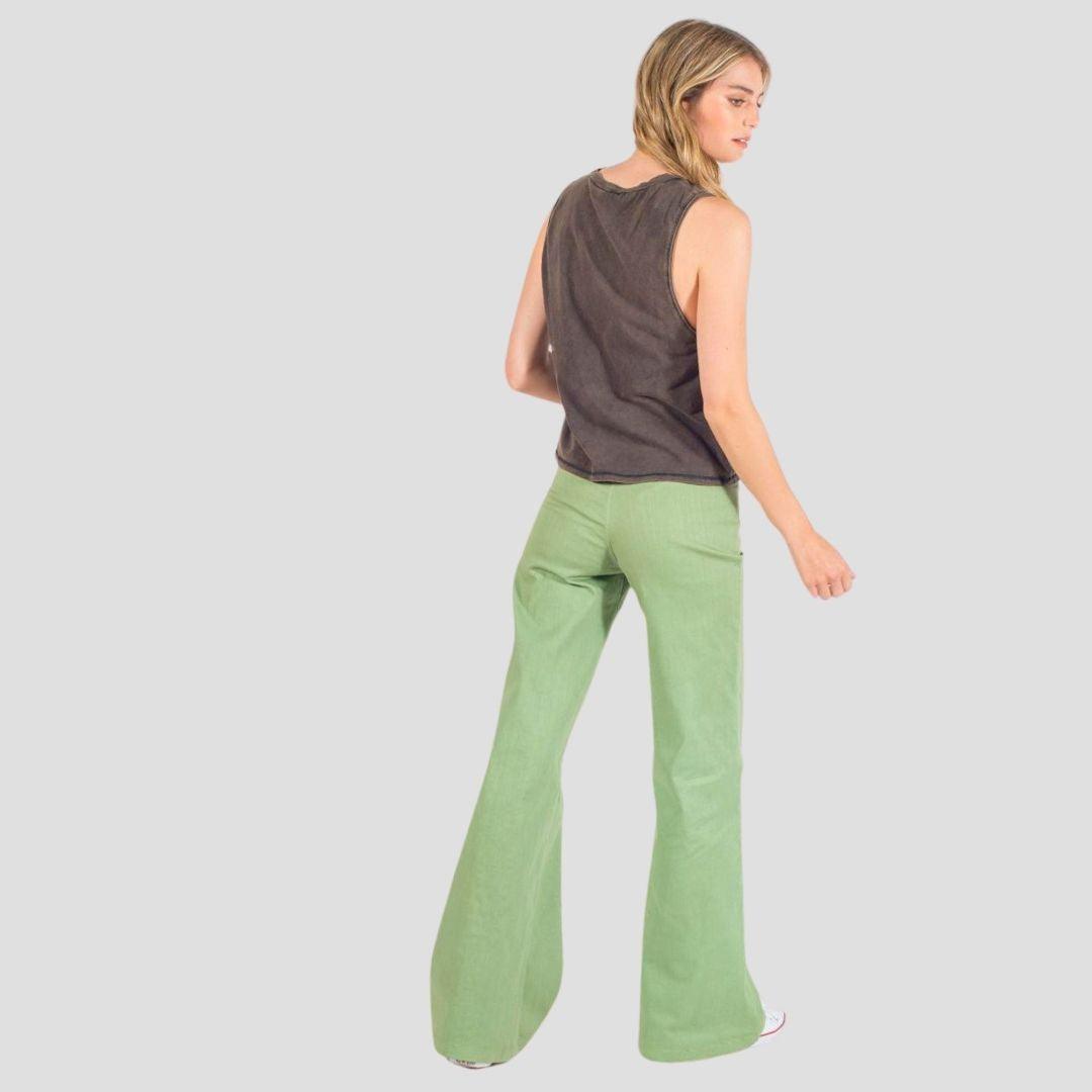 Pantalon Bolsillos Verde Tiza - MQM