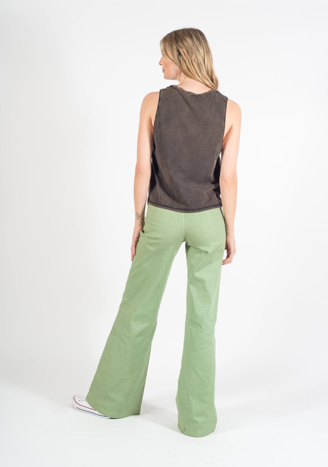 Pantalon Bolsillos Verde Tiza - MQM