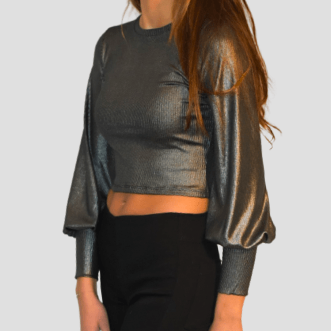 Polera Foil Eugenia Gris - MQM