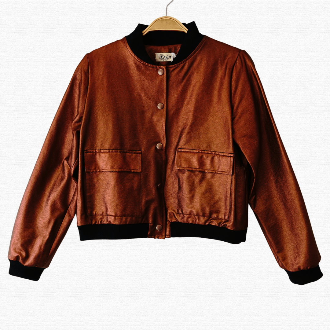 Chaqueta Mujer Bomber Eco Cuero Cobre