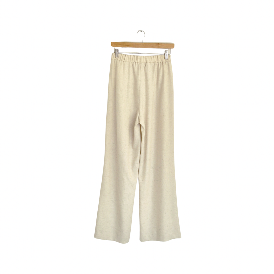 pantalon lino beige