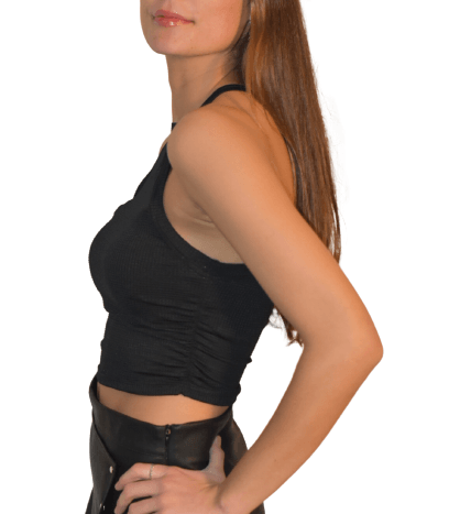 Crop Malla Cuadros Negro - MQM