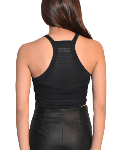 Crop Malla Cuadros Negro - MQM