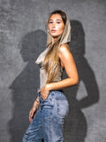 Crop Top Capucha Dorado