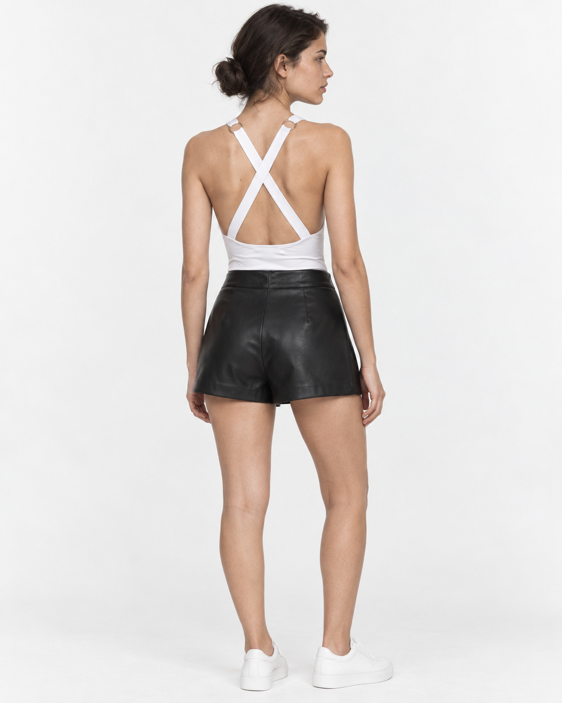 Body Javiera blanco, espalda con tiras en X