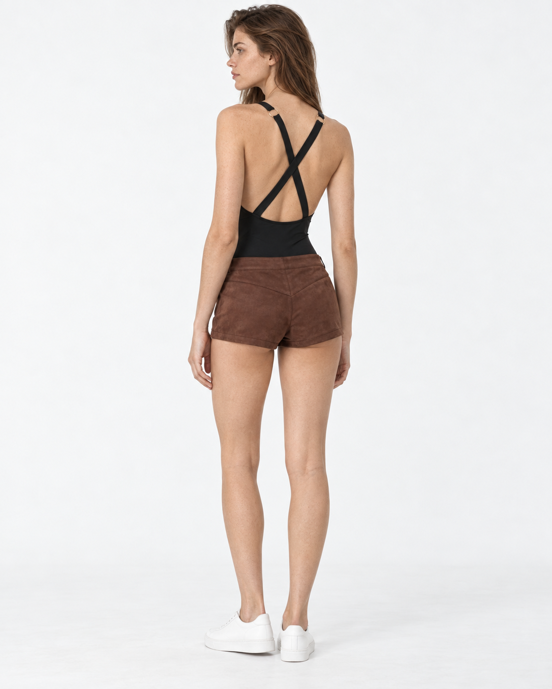 Body de lycra negro con argolla Javiera, espalda