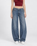 Jeans tiro bajo azul pierna balloon