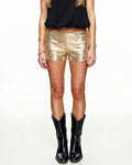 Short de lentejuelas dorado