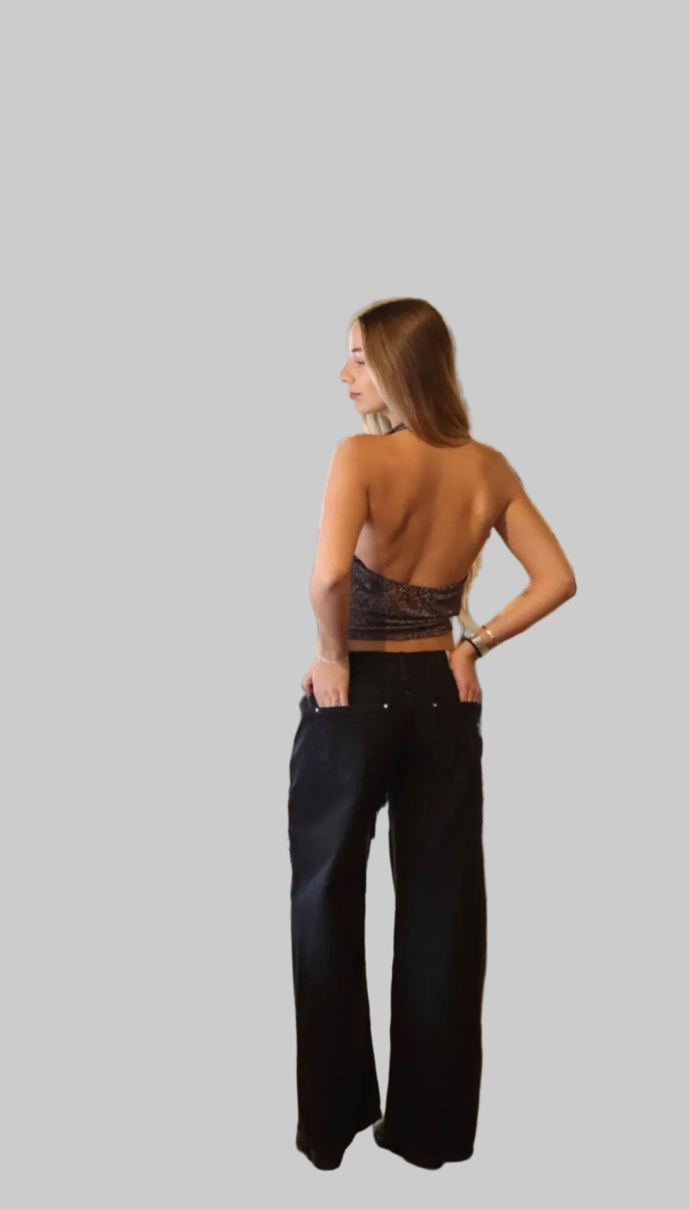 Jeans tiro bajo negro | BAIRES