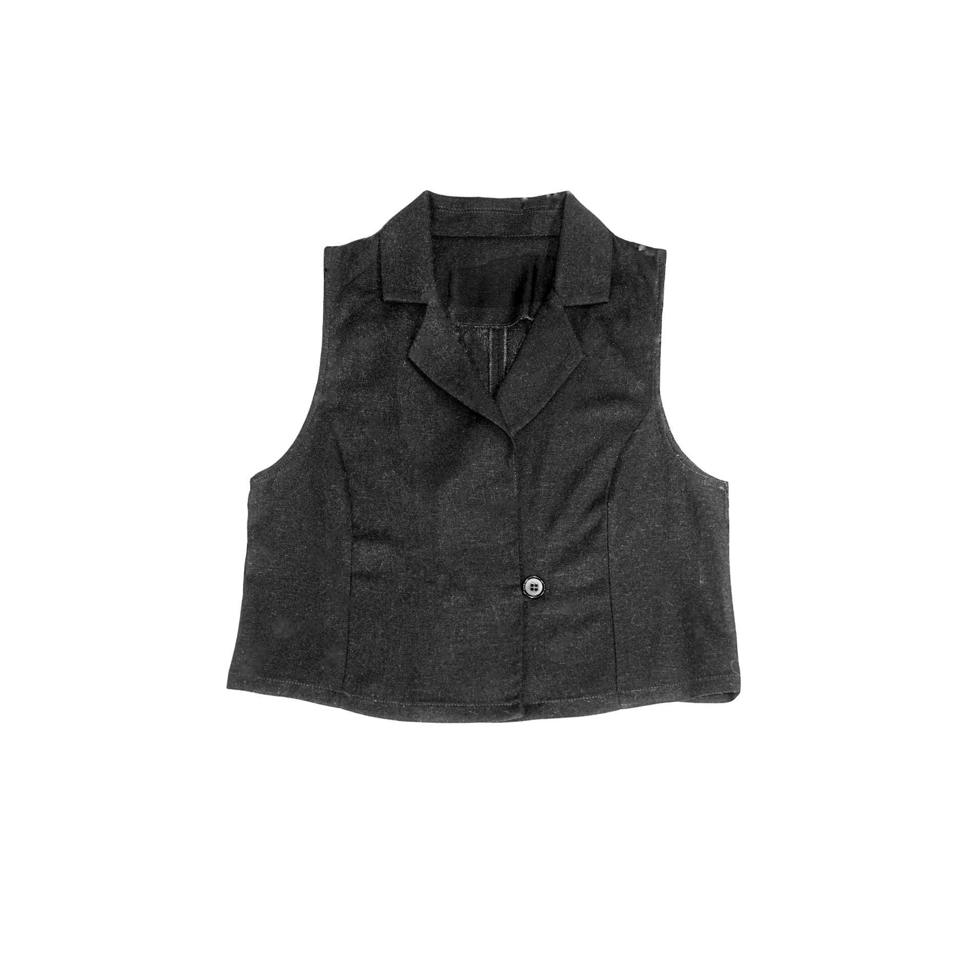 Gillette sin Mangas Negro de Lino para Mujer | Amapola