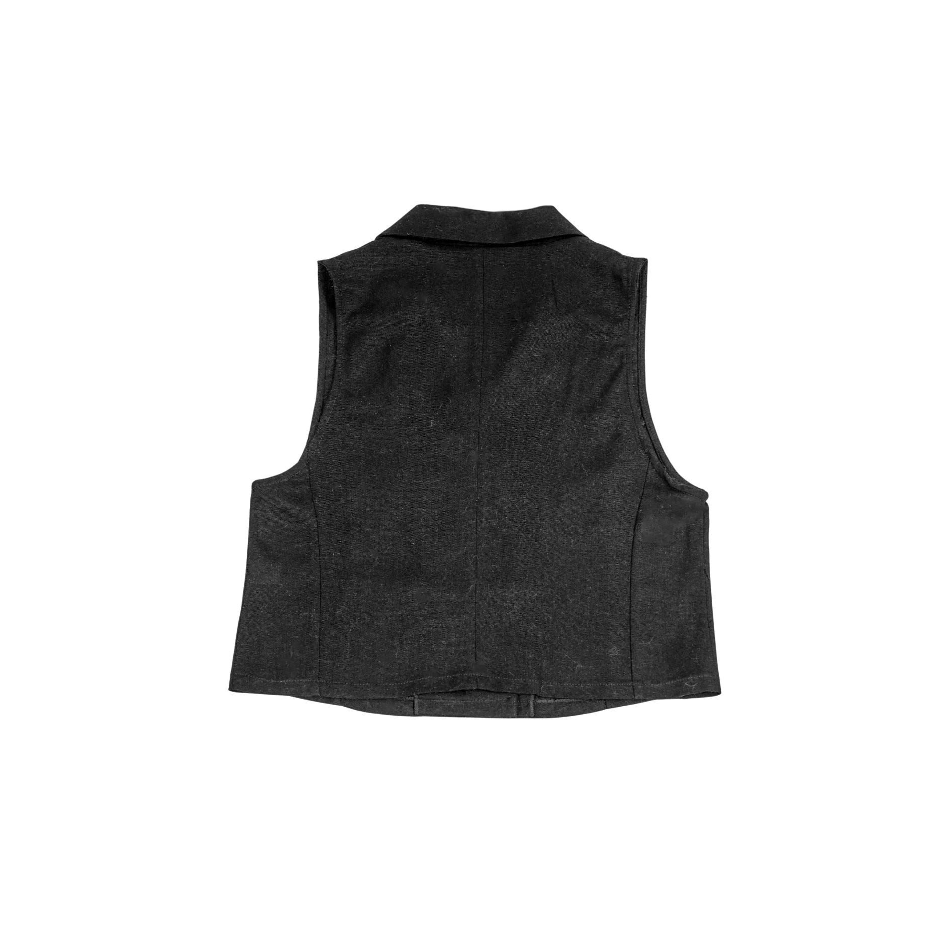 Gillette sin Mangas Negro de Lino para Mujer | Amapola